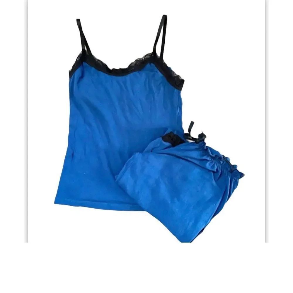 Blue lace pajama set